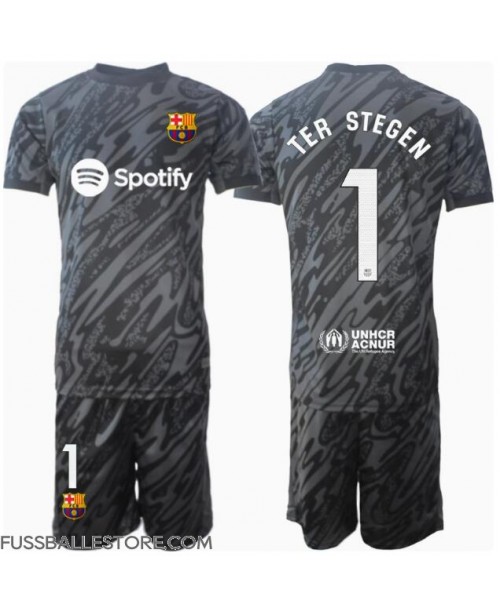 Günstige Barcelona Ter Stegen #1 Torwart 3rd trikot Kinder 2024-25 Kurzarm (+ Kurze Hosen)